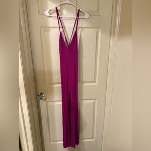 Bozzolo Fuchsia Ribbed Dress